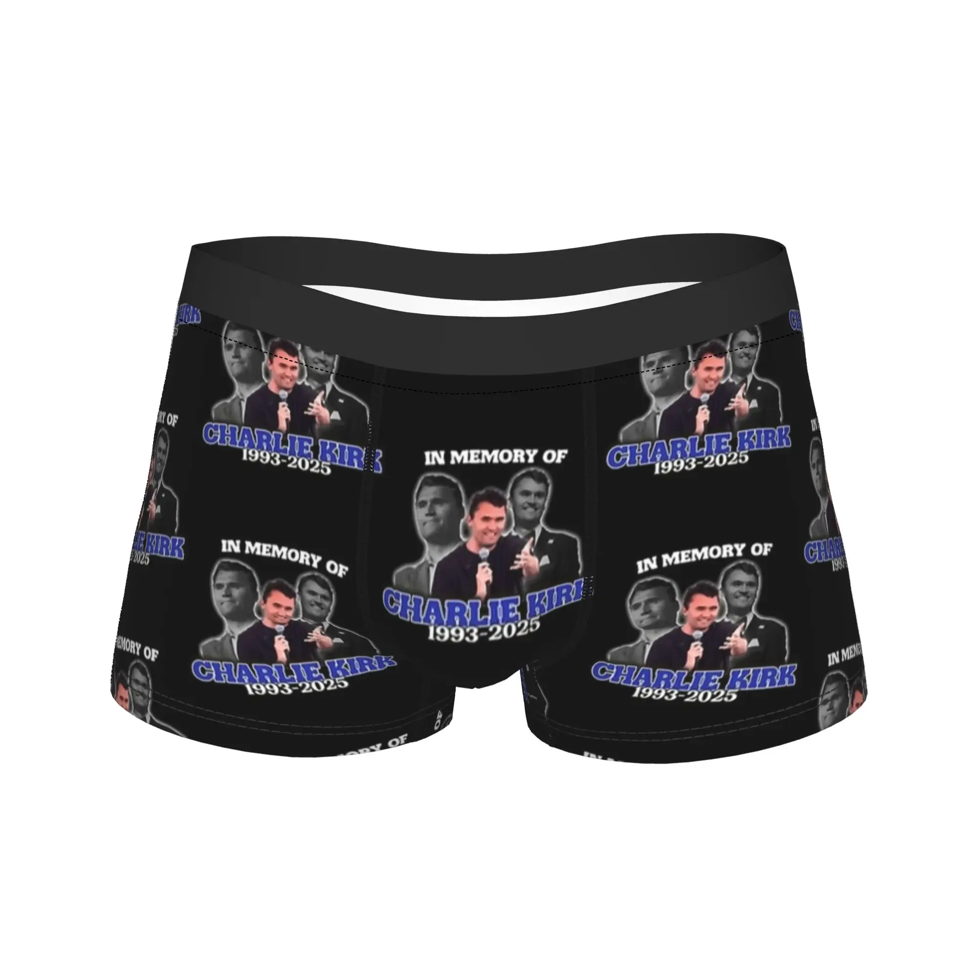 

Нижнее белье In Memory of Charlie Kirk, мужские трусы, таможенные дышащие боксеры, модные трусы-боксеры, большой размер