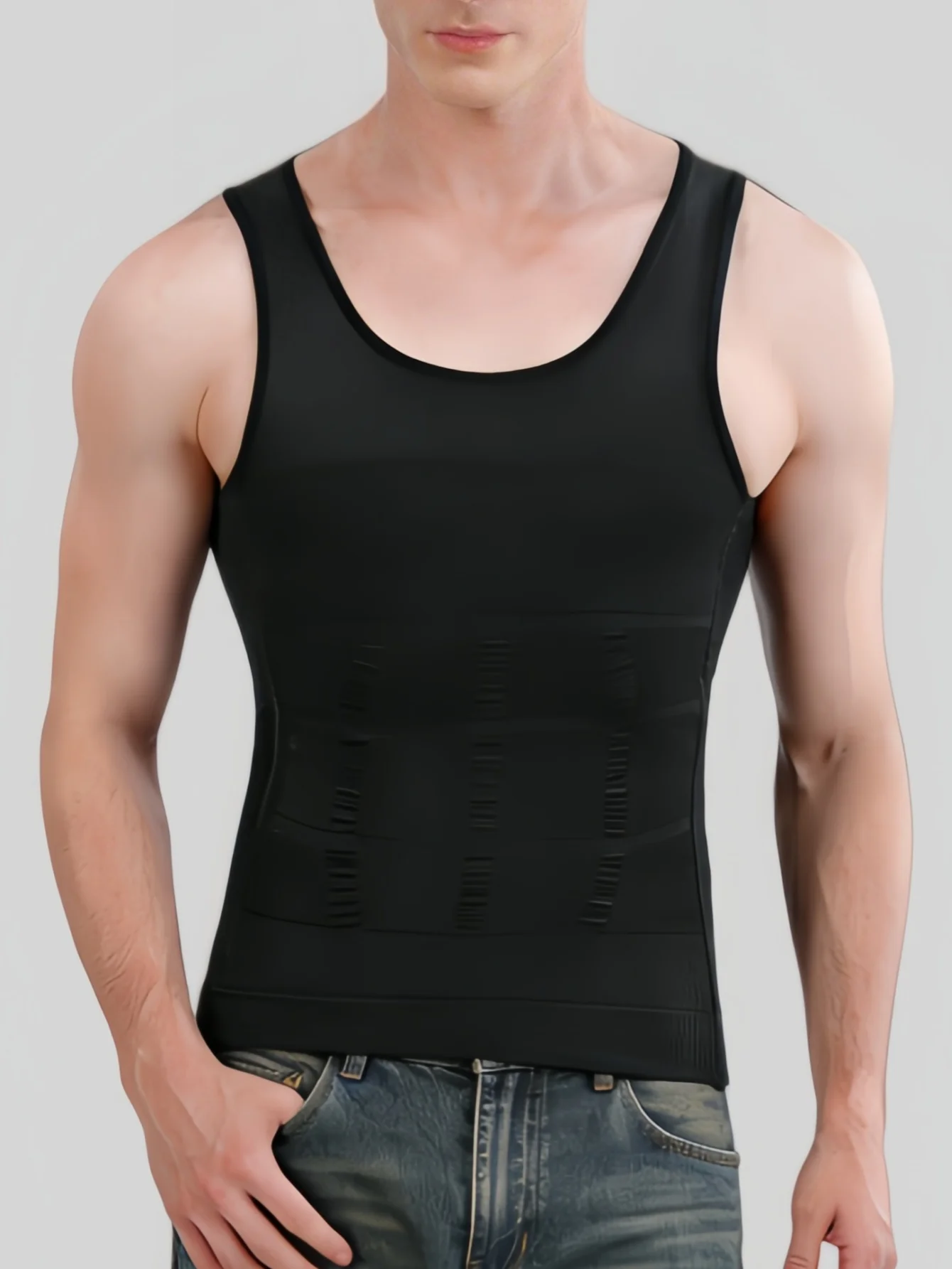 Men's Compression Tank Top Shaper Slimming Undershirt Fajas Para Hombres Body Shaping Compression Shirt for Men