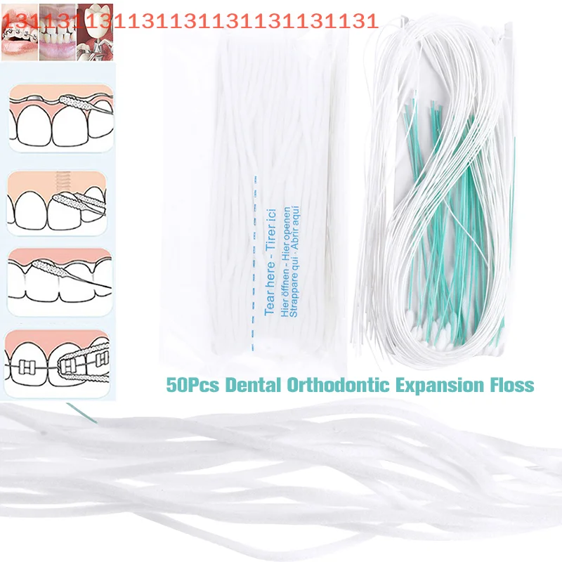 50 قطعة أداة مسواك الخيط أصحاب خيط تنظيف الأسنان بين تقويم الأسنان الأقواس جسر هيلو الأسنان عن طريق الفم نظيفة #1