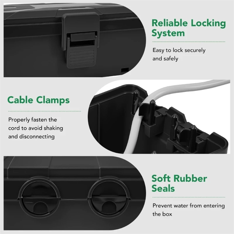 Allwetter-Anschlussdose für den Außenbereich, robuste PP-Konstruktion