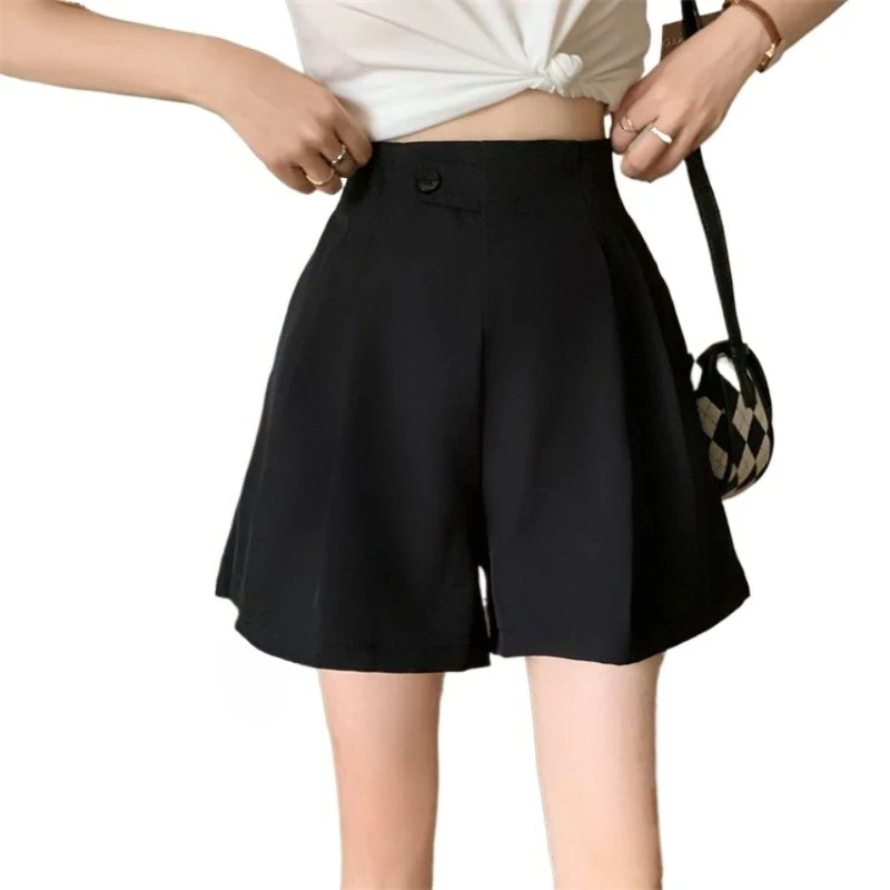 

Шорты женские модные однотонные корейские офисные женские простые удобные универсальные мешковатые Mujer повседневные летние с высокой талией повседневные Harajuku