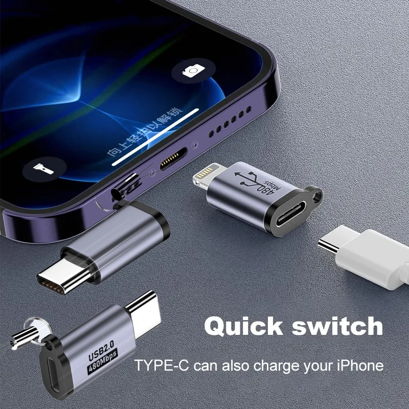 Typ C zu Micro Mini USB Adapter Micro USB zu Typ C Mini USB Anschluss Micro USB Typ C Konverter Kopf für iOS Beleuchtungs adapter