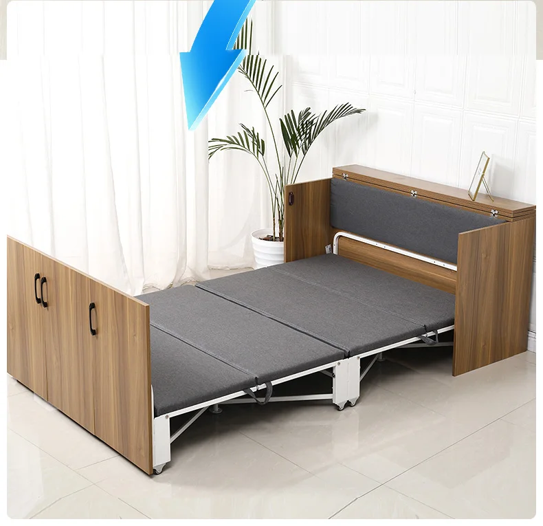 Invisible bed Household small apartment telescopic folding bed Invisible desk integrated single office lunch break bed Hidden be