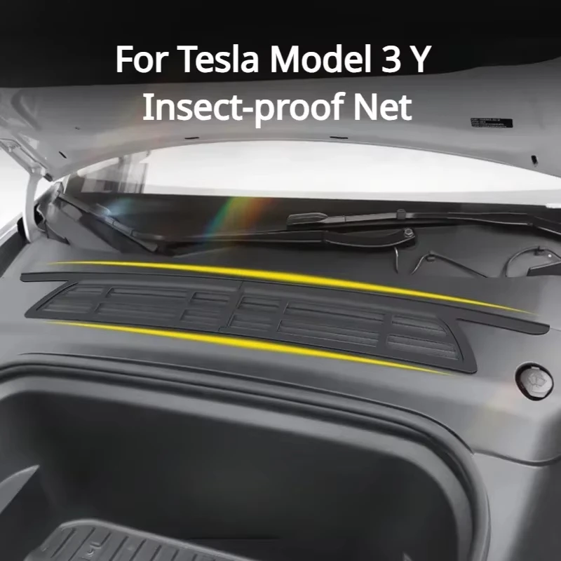 For Tesla Model 3 Y Car Accessories Insect-proof Net Front Trunk Air-conditioning Cover Intake Grille Clean Air Inlet Protective