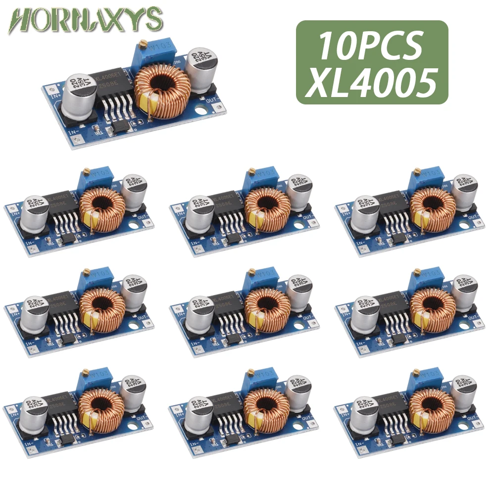 1-10pcs XL4005 DSN5000 Beyond LM2596 DC-DC Adjustable Step-down 5A 75W Power Supply Module Large Current Large Power