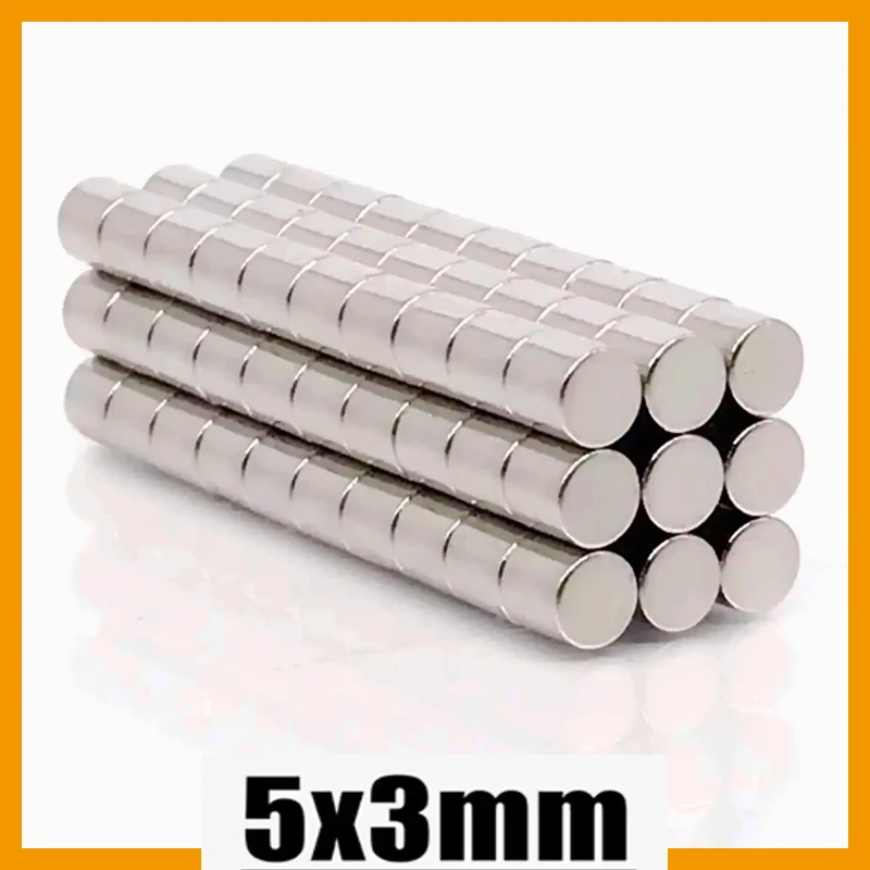 5x5mm 10/50/100/200/500/1000pcs N35 Super Strong Neodymium Magnetic 5mm X 5mm Small Round Magnets 5x5mm Permanent Magnet Steel