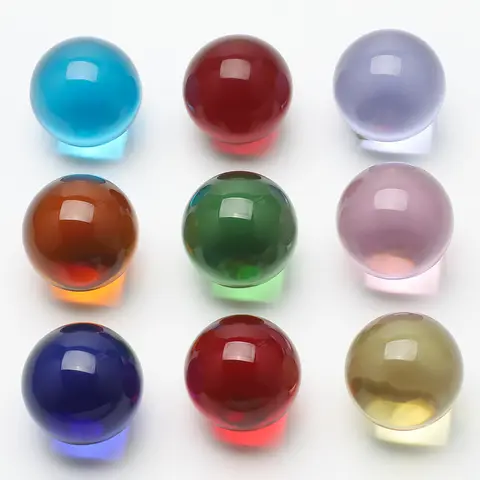 1Pcs 30MM Colorful Sphere Quartz Crystal Polished Ball Stones Specimen Home Feng Shui Fortune Crystal BallOffice Decoration