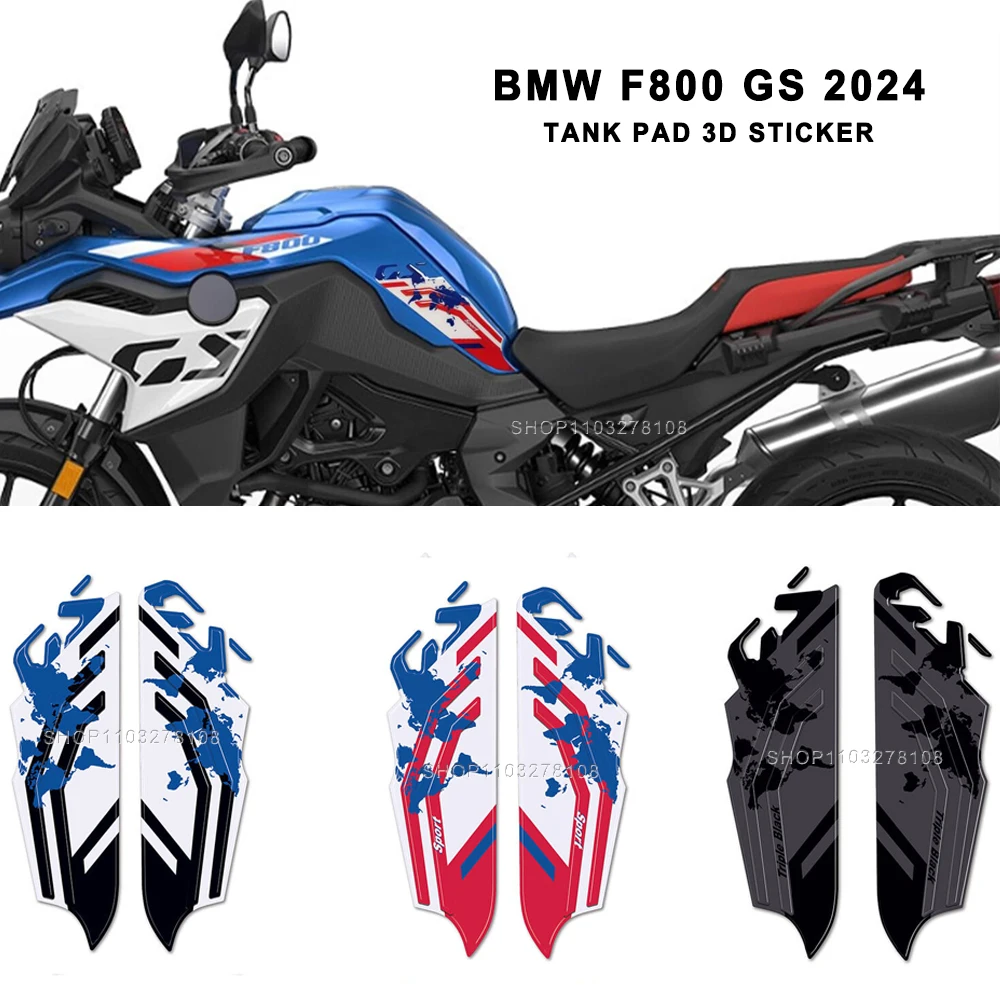 

For BMW F800 GS 2024 3D Epoxy Resin Motorcycle Non-slip Side Fuel Tank Protection Pad Stickers Waterproof Decorative Decal
