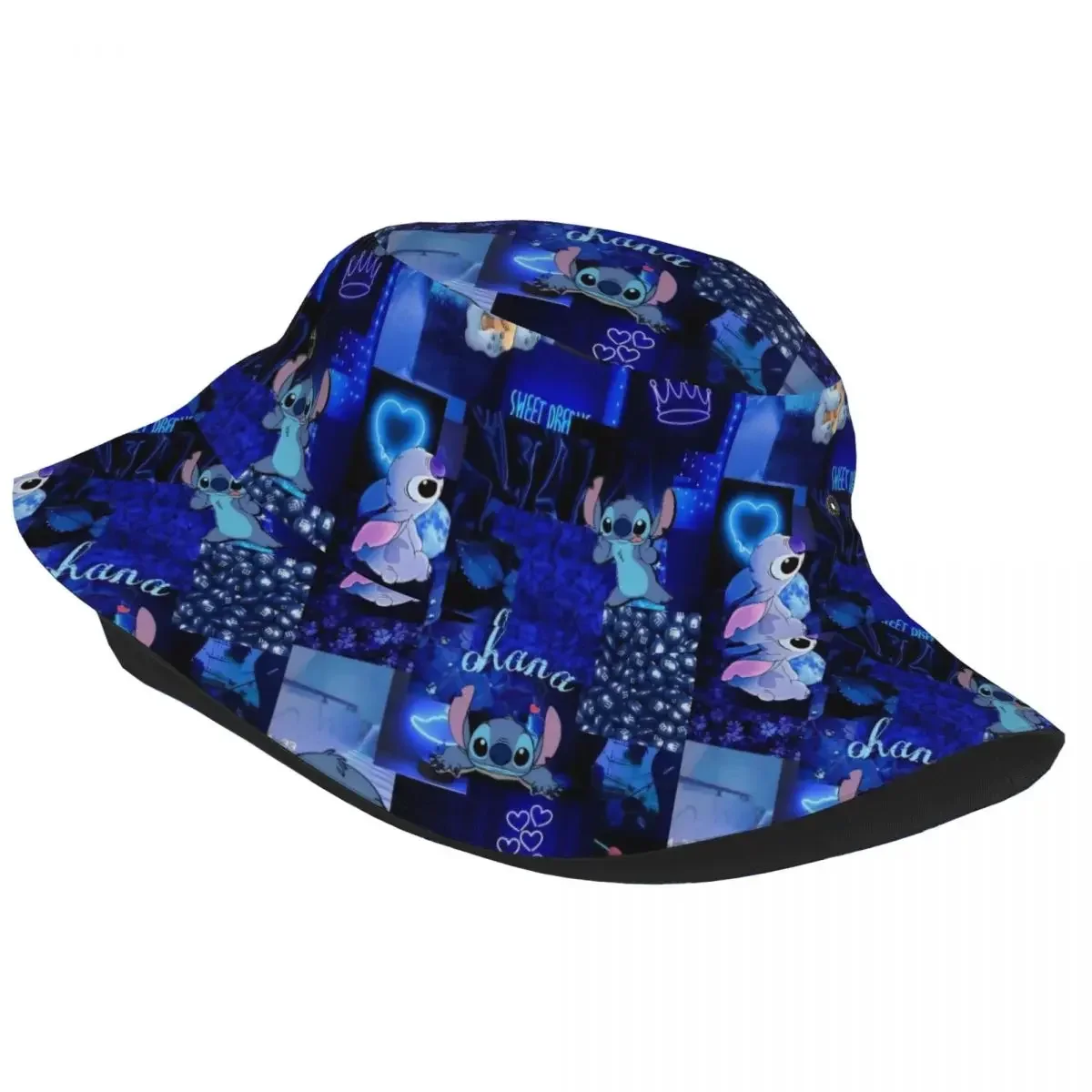 Spring Picnic Headwear Lilo And Stitch Stuff Bucket Hat Trendy Unisex Hot Sun Hats Cartoon Bob Hat Fishing Fisherman Hats