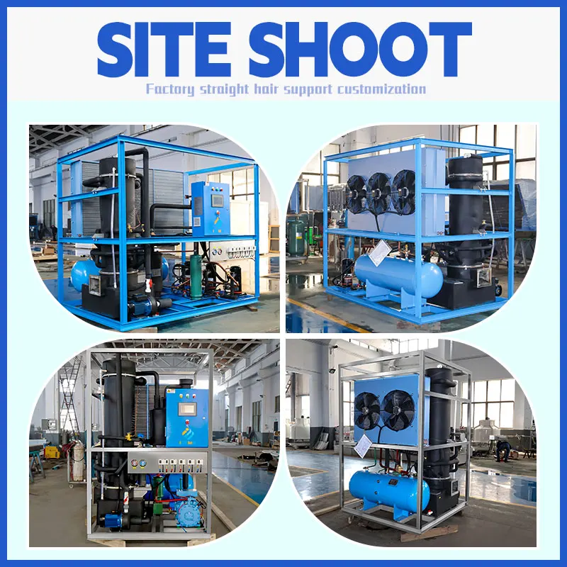 ICEMA Emerson & Bristol Compressor 2T Automatic Tube Ice Maker Industrial Use Motor Powered 1.5 Year Warranty