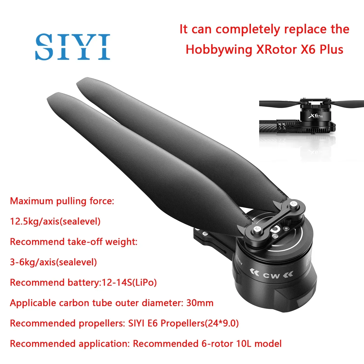 SIYI E6 Propulsion System FOC Precise Control Equivalent To Hobbywing X6 Plus for 2480 Propeller 10L Agriculture UAV Drone Parts
