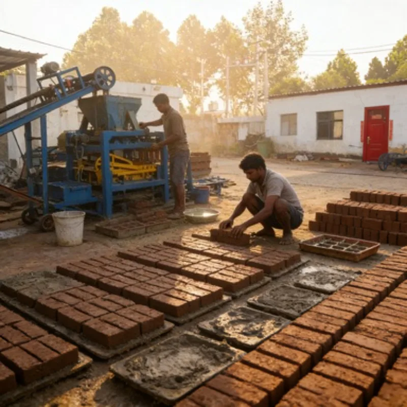 Efficient Automatic Block & Brick Making Machine for Construction Work Low Price Brick Molding Machine in Dubai