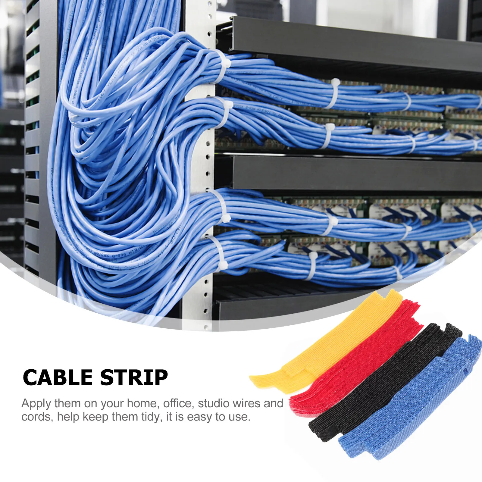 

80pcs Hook Loop Cable Organizers Adjustable Cord Ties Reusable Durable Wraps For Earphone Data Mouse Cables Travel Home