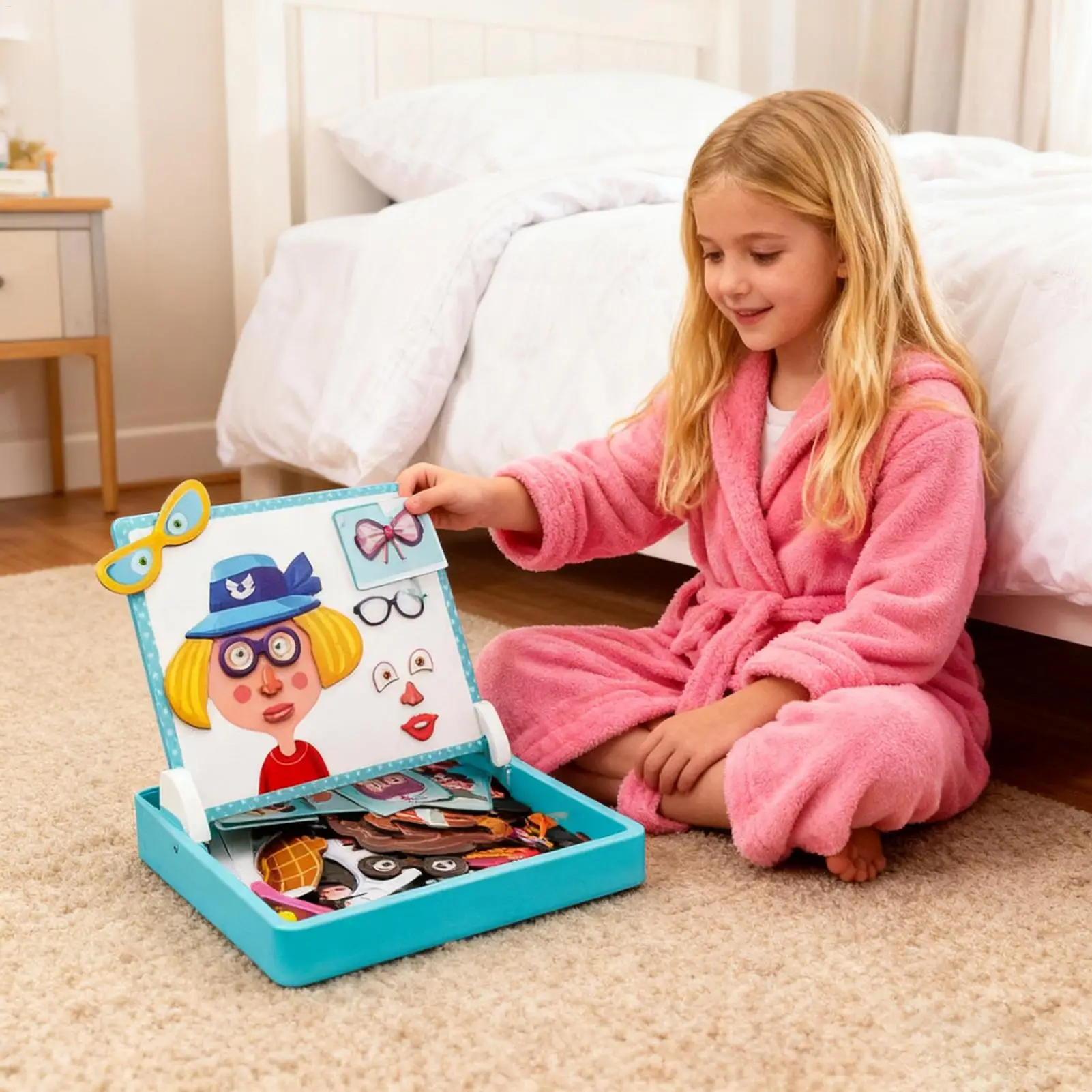 磁気パズルボード 両面ファームテーマのおもちゃ 幼児用 旅行活動 車 飛行機 プレイルーム 教育学習ゲーム