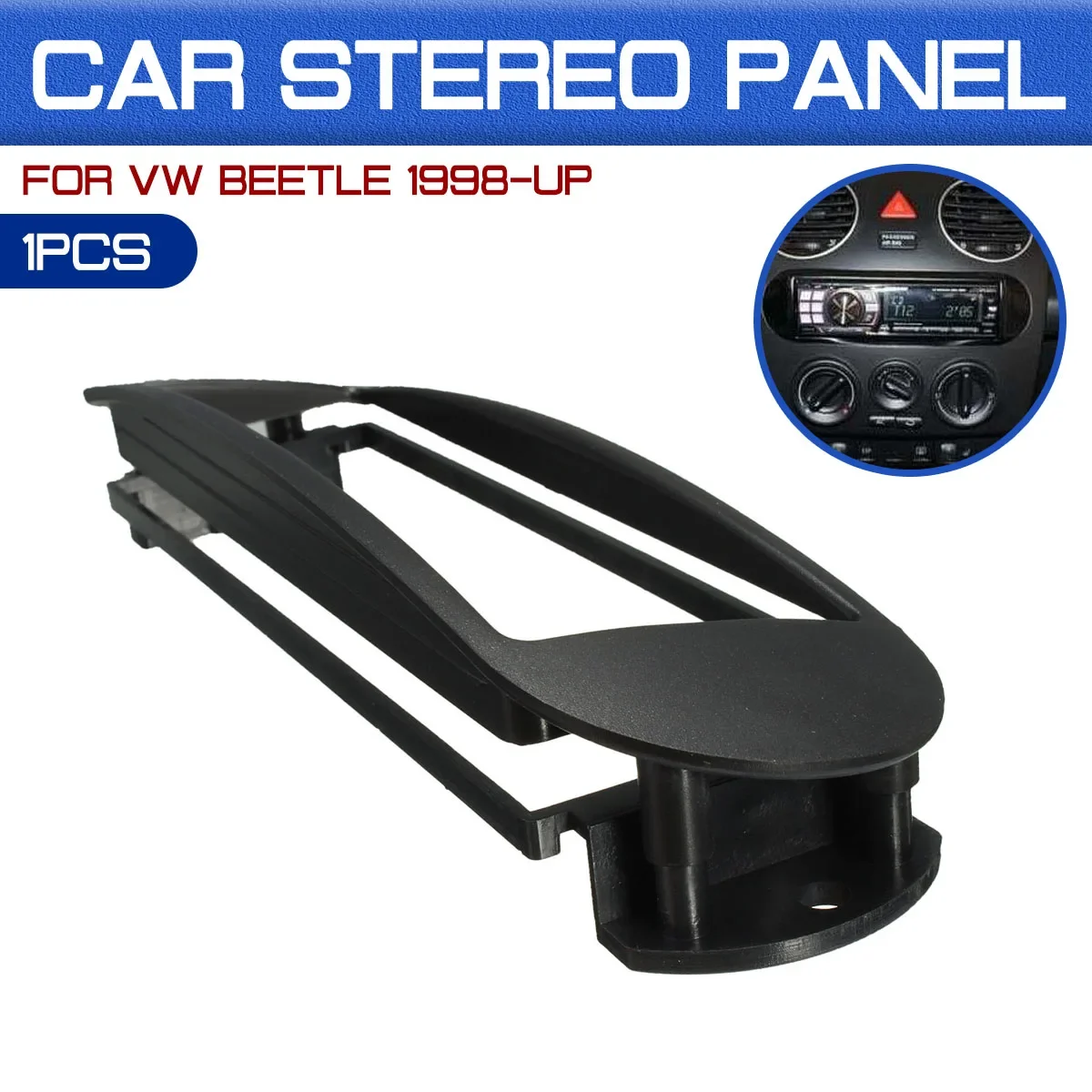 

1 DIN автомобильная стереосистема, установка пластины для VW Beetle 1998-2000 2001 2002 2003 2004-2008 гг., приборная панель, автомобильное радио, Fascias