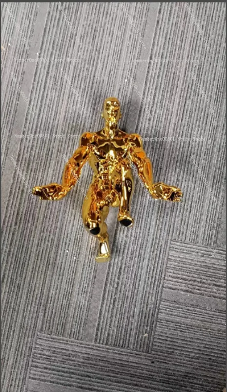 Gold Silver Runner Statue Alloy Sports Desktop Model Dynamic Sculpture Home Decor Gift