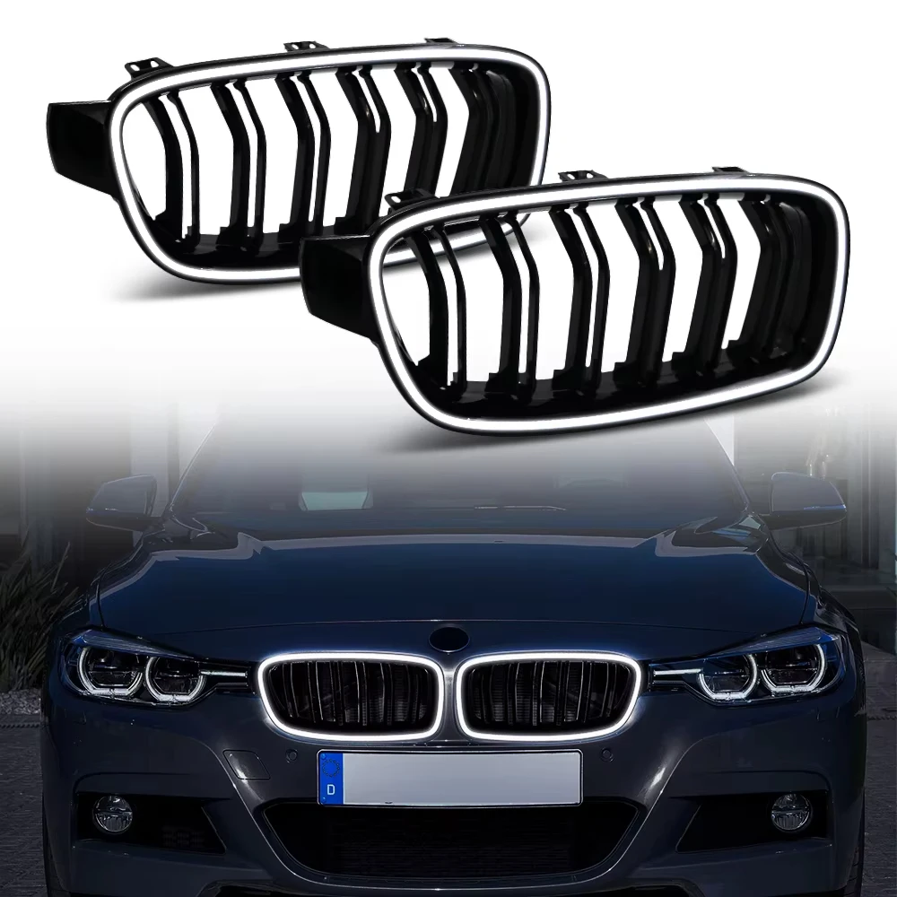 

LED net light for BMW 3 Series F30 F35 2013-2018 Luminous center grid modified ring front grille net light Compatible with: BMW