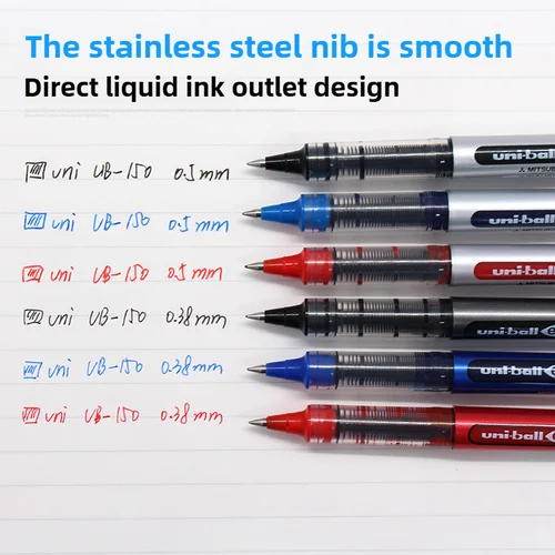 Imagen 2 del producto Bolígrafo de Gel japonés Uni Mitsubishi UB-150, resistente al agua, 0,38/0,5mm, bolígrafos Uni-Ball Eye, suministros para oficina y escuela