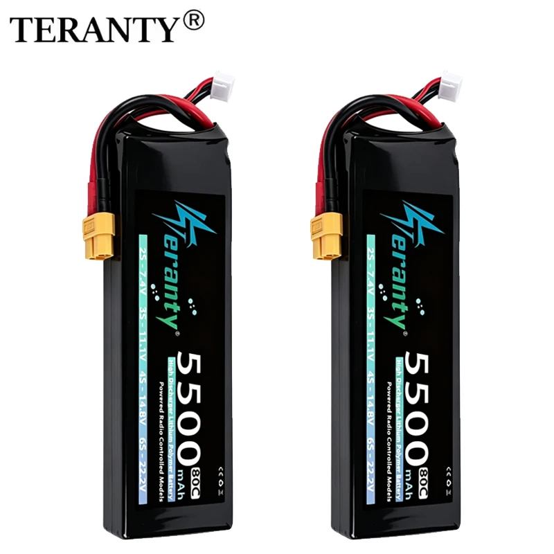 1/2pcs TERANTY 3S Lipo Battery 5500mah 11.1V 80C For RC Car Boat RC FPV Drone Airplane Lipo Battery with T/XT60/XT90 Plug