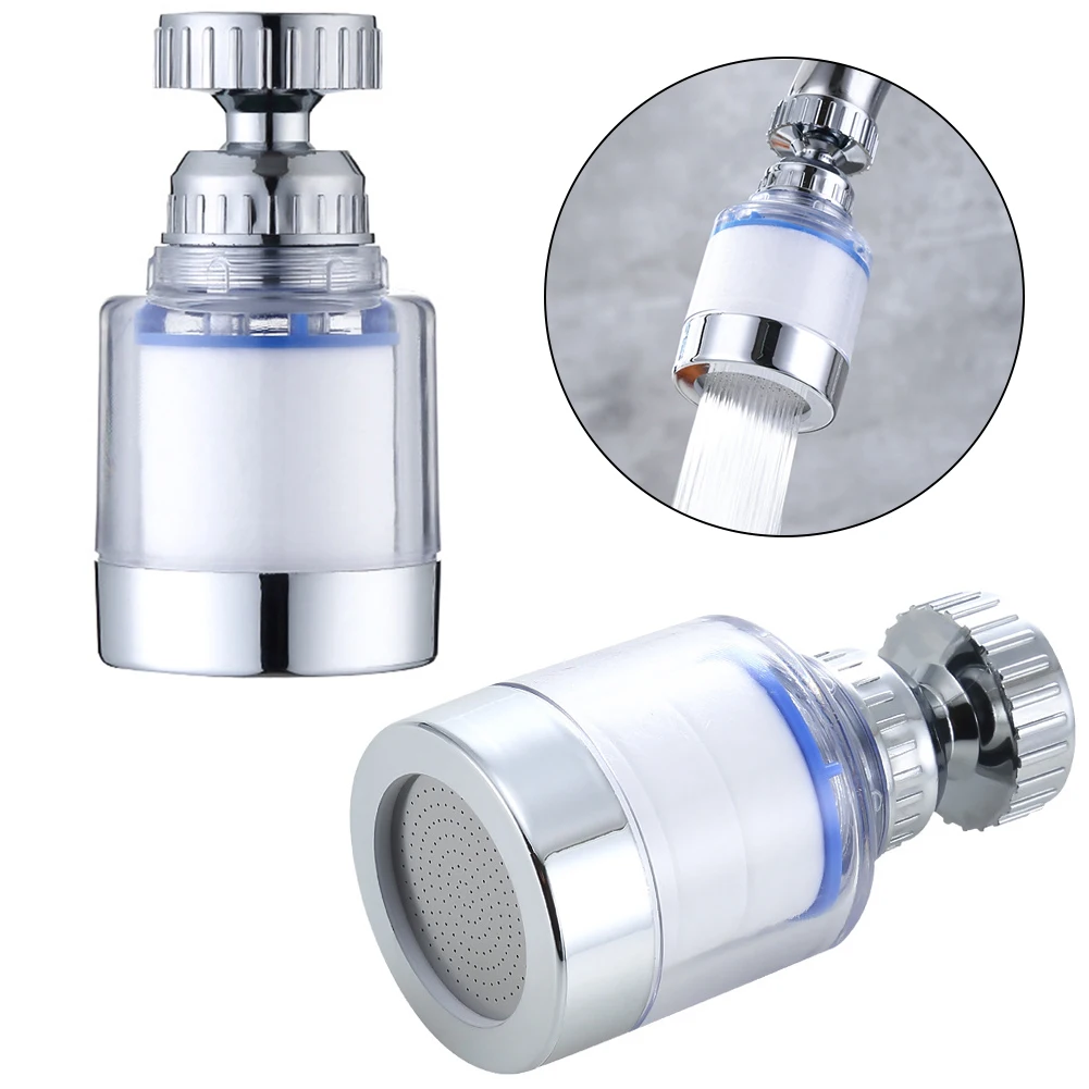 

Transparent Tap Water Filter with PP Cotton Filter Element Tap Extension Interchangeable Filter Element for Kitchen Bathroom