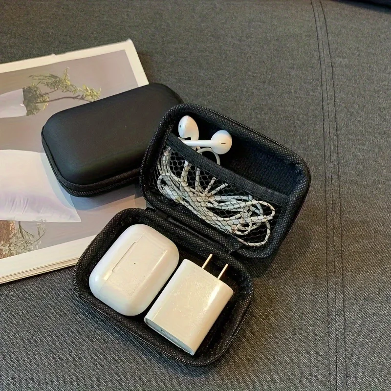 Hard Shell Electronic Organizer Case, Portable Travel Storage Bag for Charger, Earbuds, Cables, Power Bank