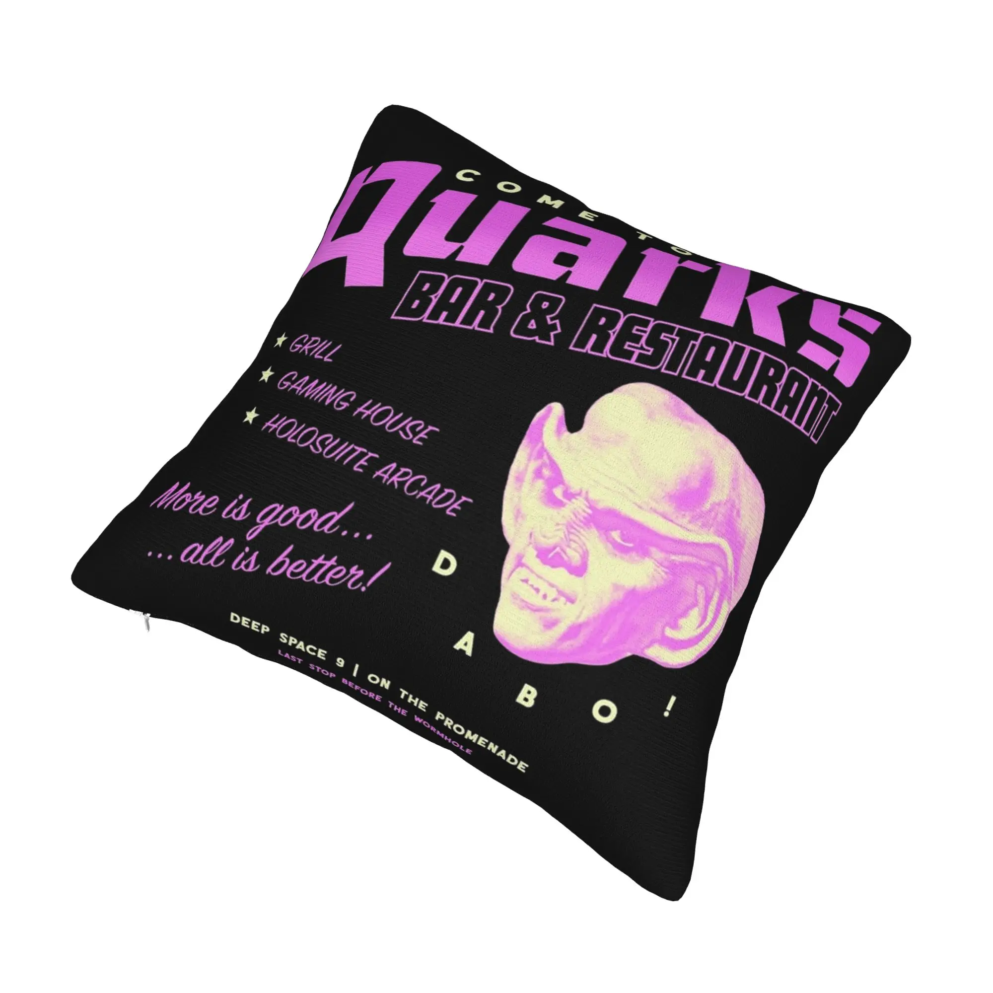 Stars Treks Deep Space Nine Come To Quark's Bar Logo Pillowcase Soft Cushion Cover Decor  Throw Pillow Case Cover Home Square