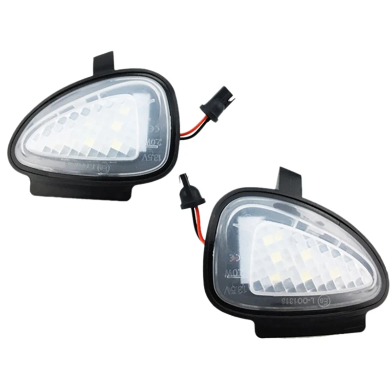 2X LED Car Side Mirror Puddle Light For-Passat GOLF 6 Touran 2011 2012 2013 2014 2015 2016 Rearview Lamp