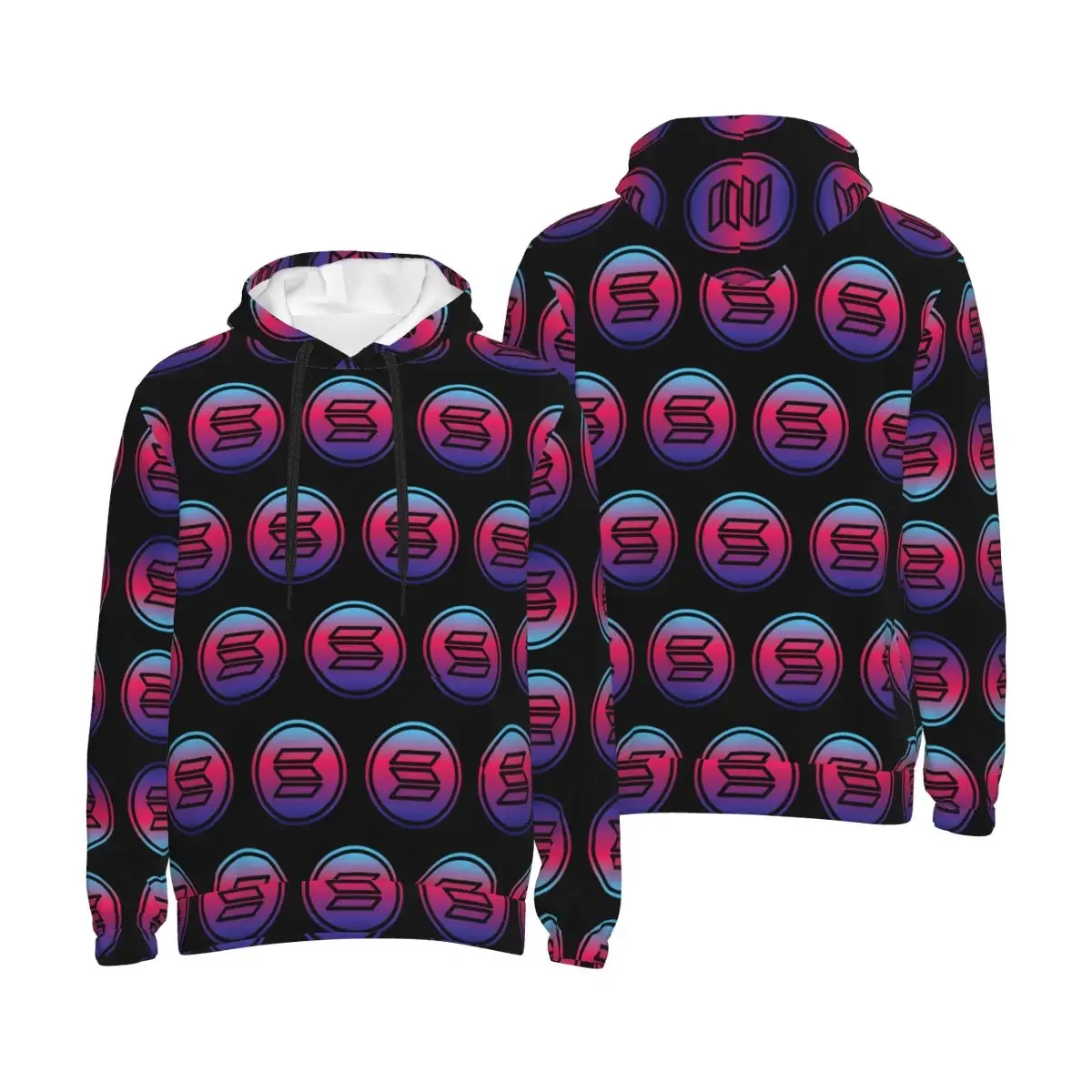 Solana Cryptocurrency - Solana SOL Hoodie Harajuku Pullover Autumn Winter Men's Women's Sweatshirt Long Sleeve Tops