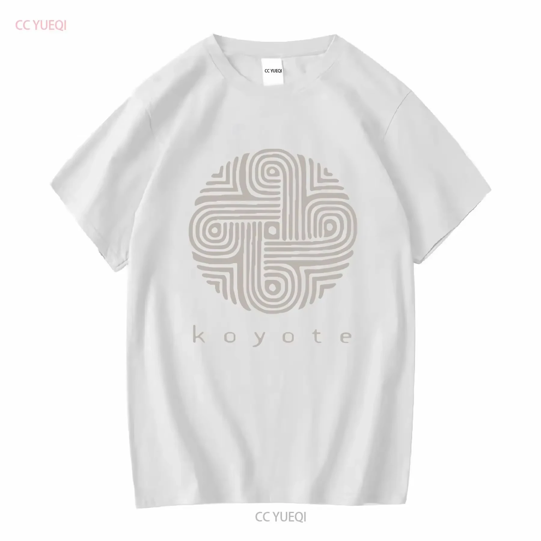 Mens Black T Shirt Cotton Koyote Records Goa Psychedelic Trance Ambient Music vintage Washed Casual Breathable Slightly