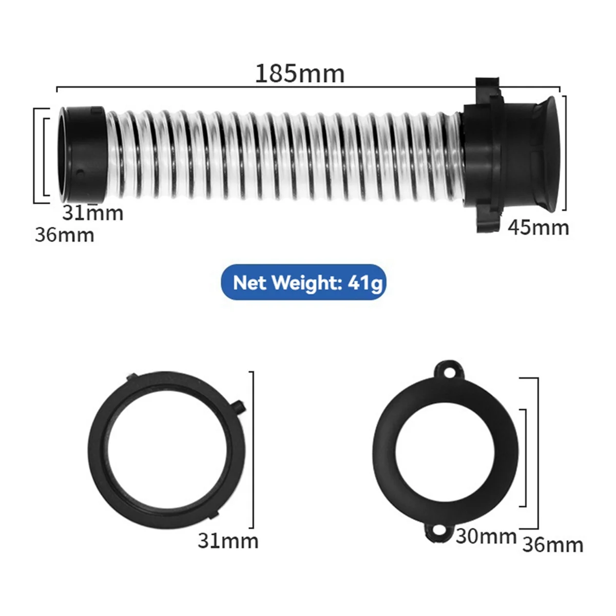 X7(2832Z) / X7Pro(2955Z)용 FZFZ 진공 호스 바닥 스크러버 브러시 헤드 부품 하수관용 나사형 파이프 피팅