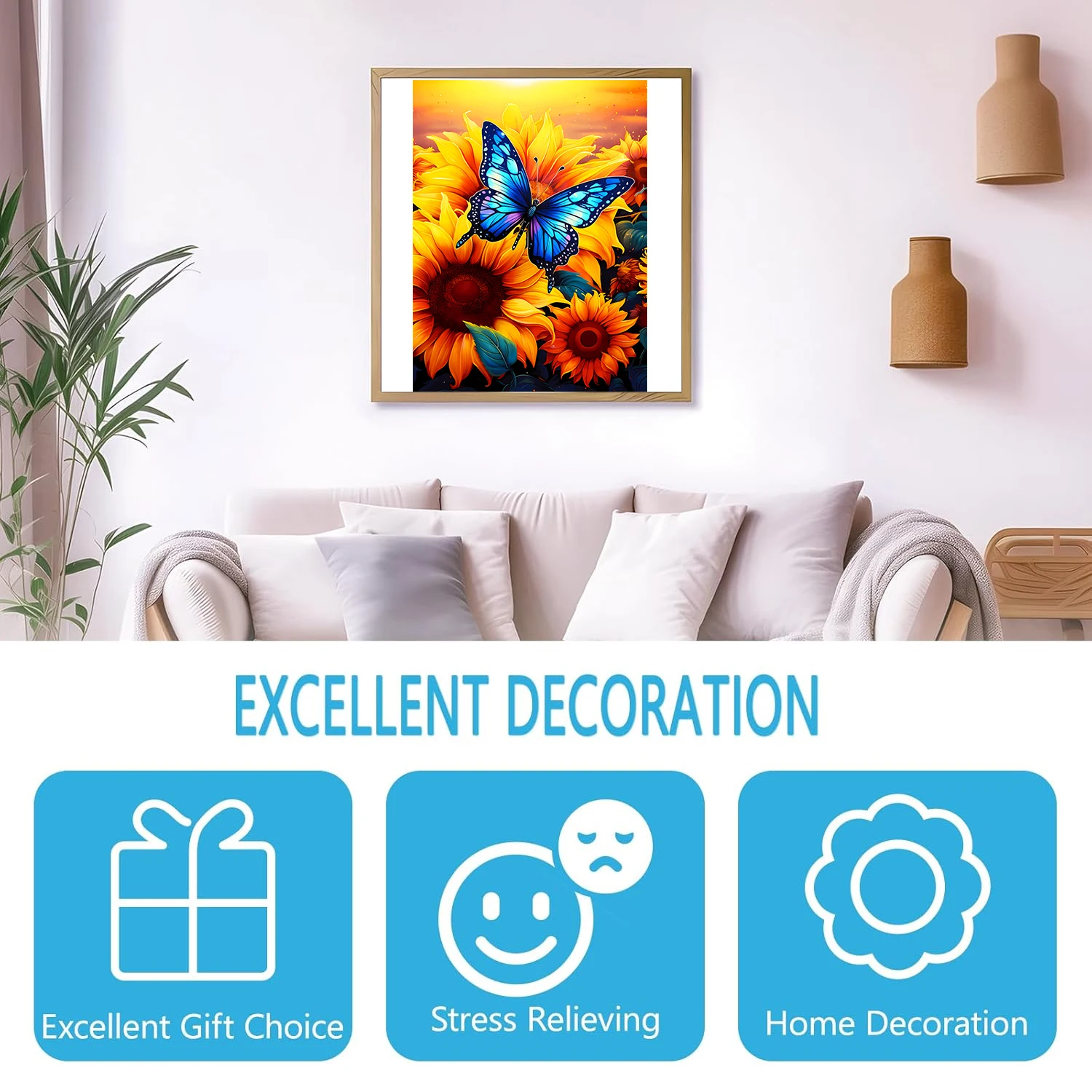 Rompecabezas de madera de mariposa de girasol, rompecabezas de madera de piezas de formas únicas para adultos, regalo de Navidad, juego familiar, decoración del hogar