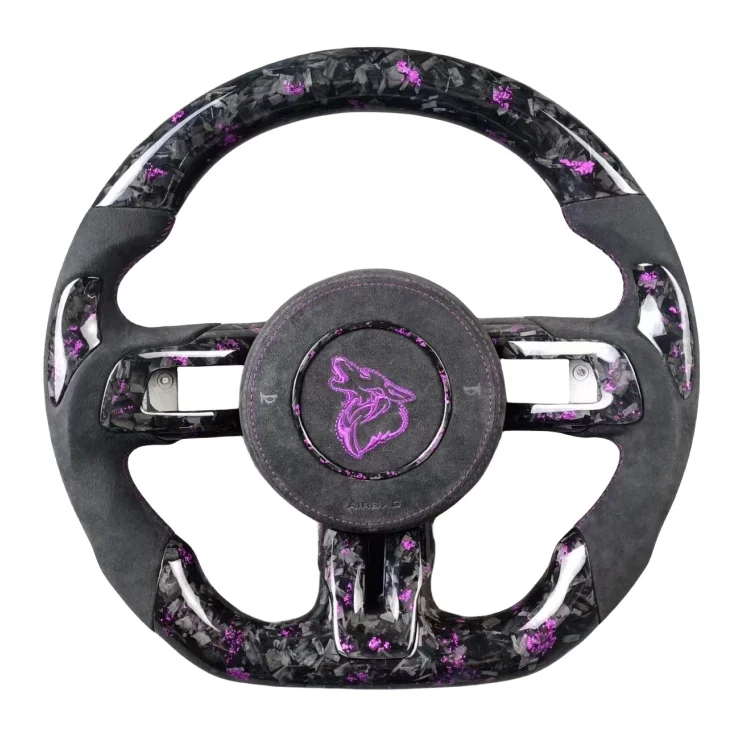 

Car Interior Accessories Carbon Fiber Steering Wheel For Ford Mustang GT Shelby 2015-2022
