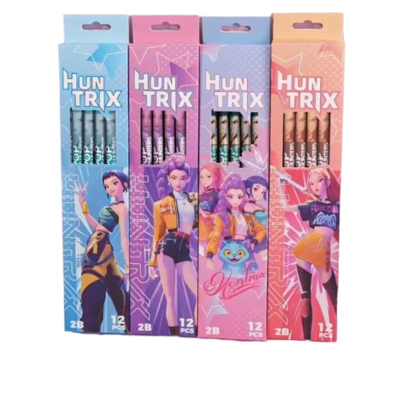 Pencils Wood Sketch Pencils Set CartoonTheme Hunters Smooth Writing for School Office Drawing Sketching