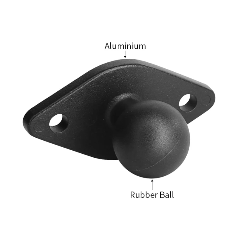 Diamond Aluminum Alloy Ball Base with 1" 25mm Ball Mount Compatible with RAM Mount Support Double Socket Arm