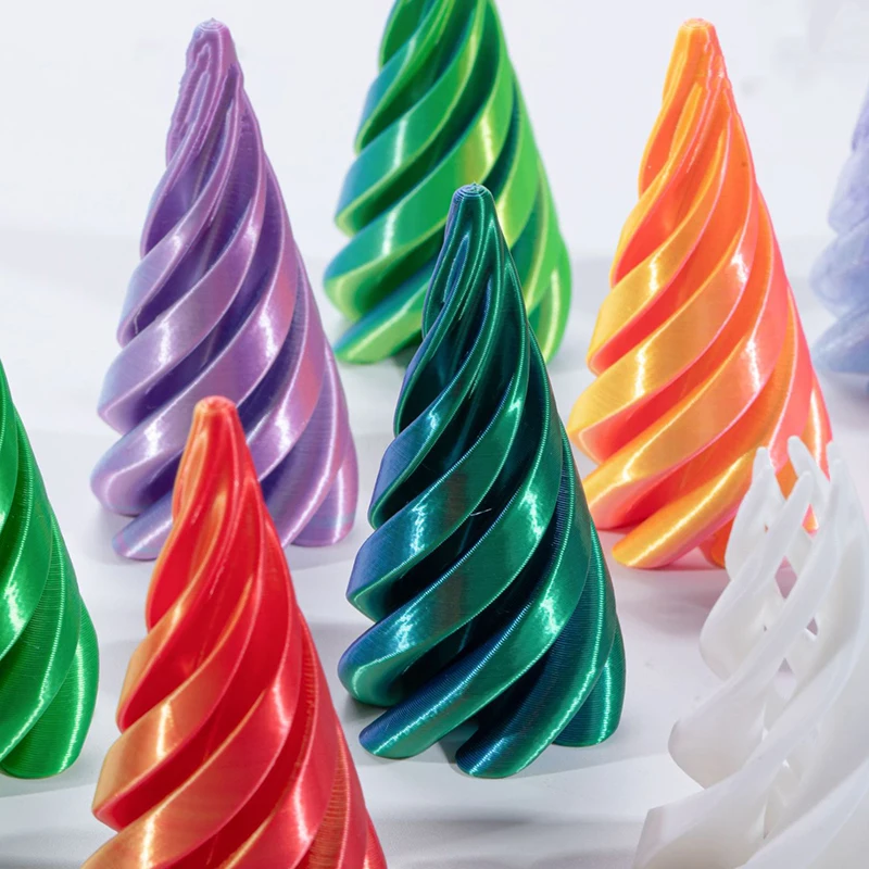 3D Printed Spiral Cone Ornament Fidget Toy Impossible Pyramid Passthrough Sculpture Vortex Thread Illusion For Kids And Adults