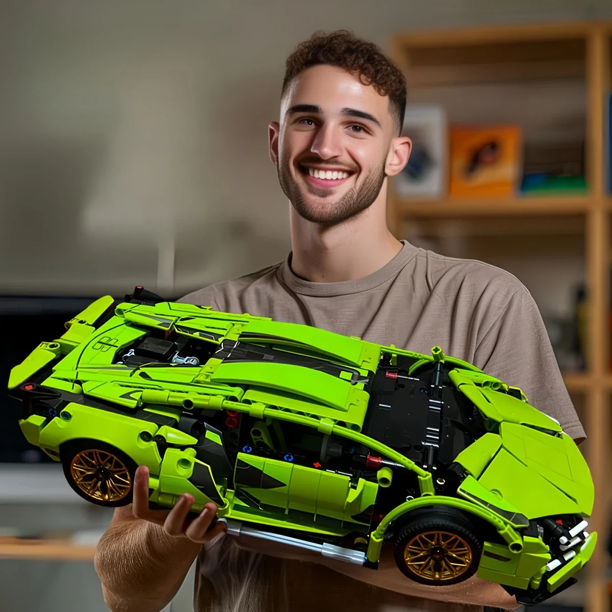 

1623-Piece Green Racing Car Model Set, Abs Building Blocks, for Living Room and Bedroom Decoration, Perfect Halloween or Christmas Gift