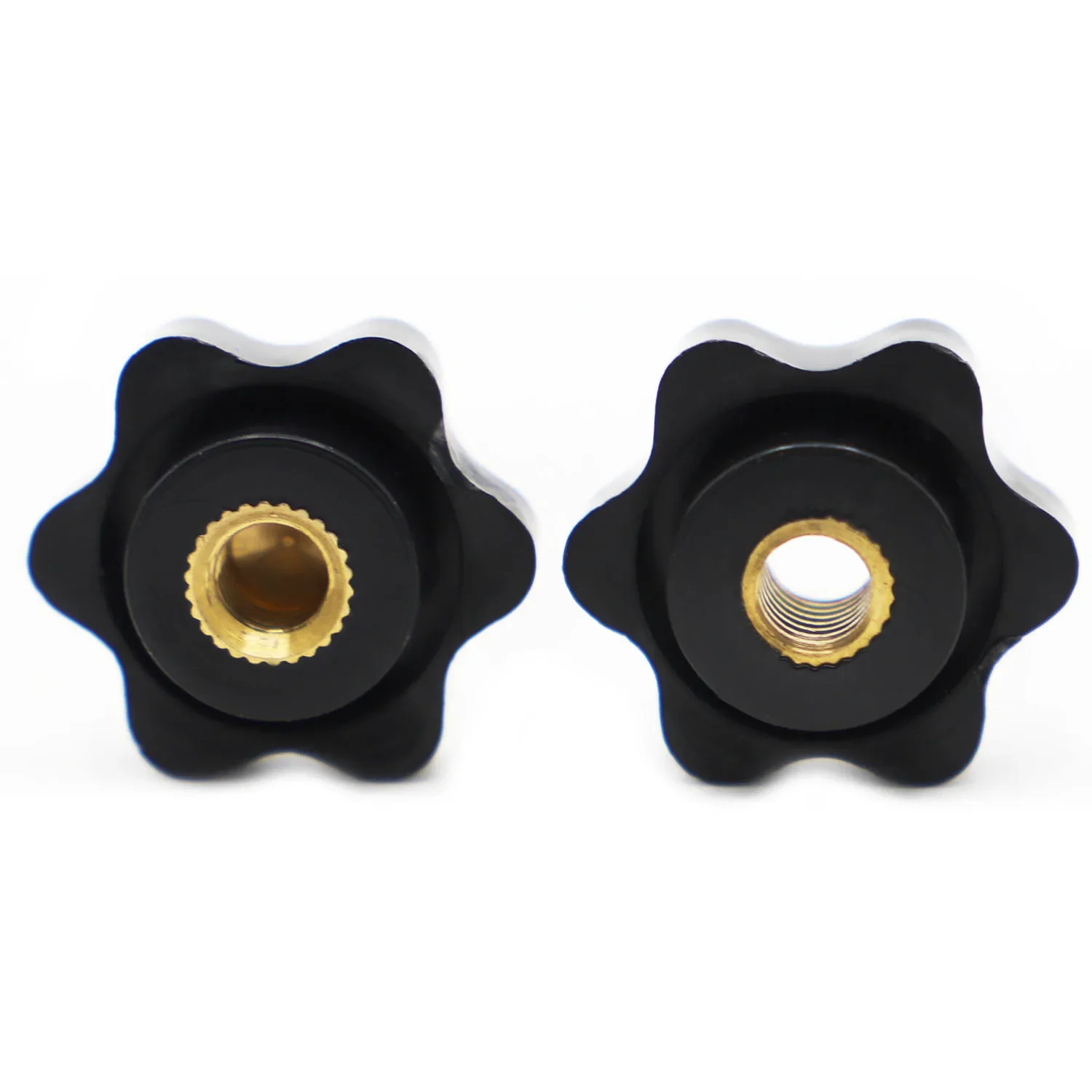 Black Plum Bakelite Hand Tighten Nuts Handle Thread Star Mechanical Thumb Nuts Clamping Knob Manual Nuts M4 M5 M6 M8 M10