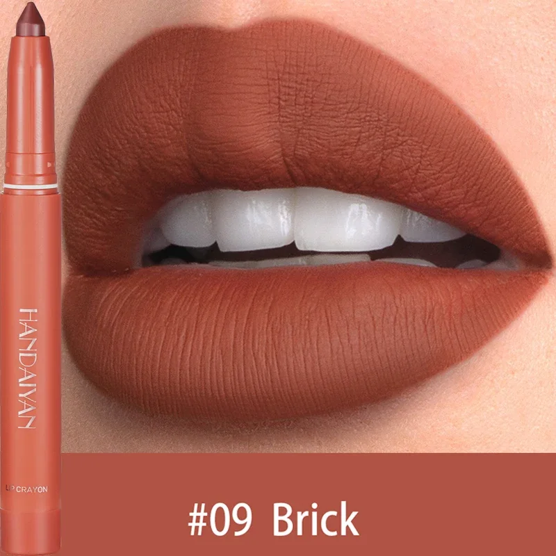 1PC Matte Nude Lipliner 6 Colors Waterproof Long Lasting Lipstick Pencil Contour Makeup Lipstick Lips Tint Make Up Comestic Tool