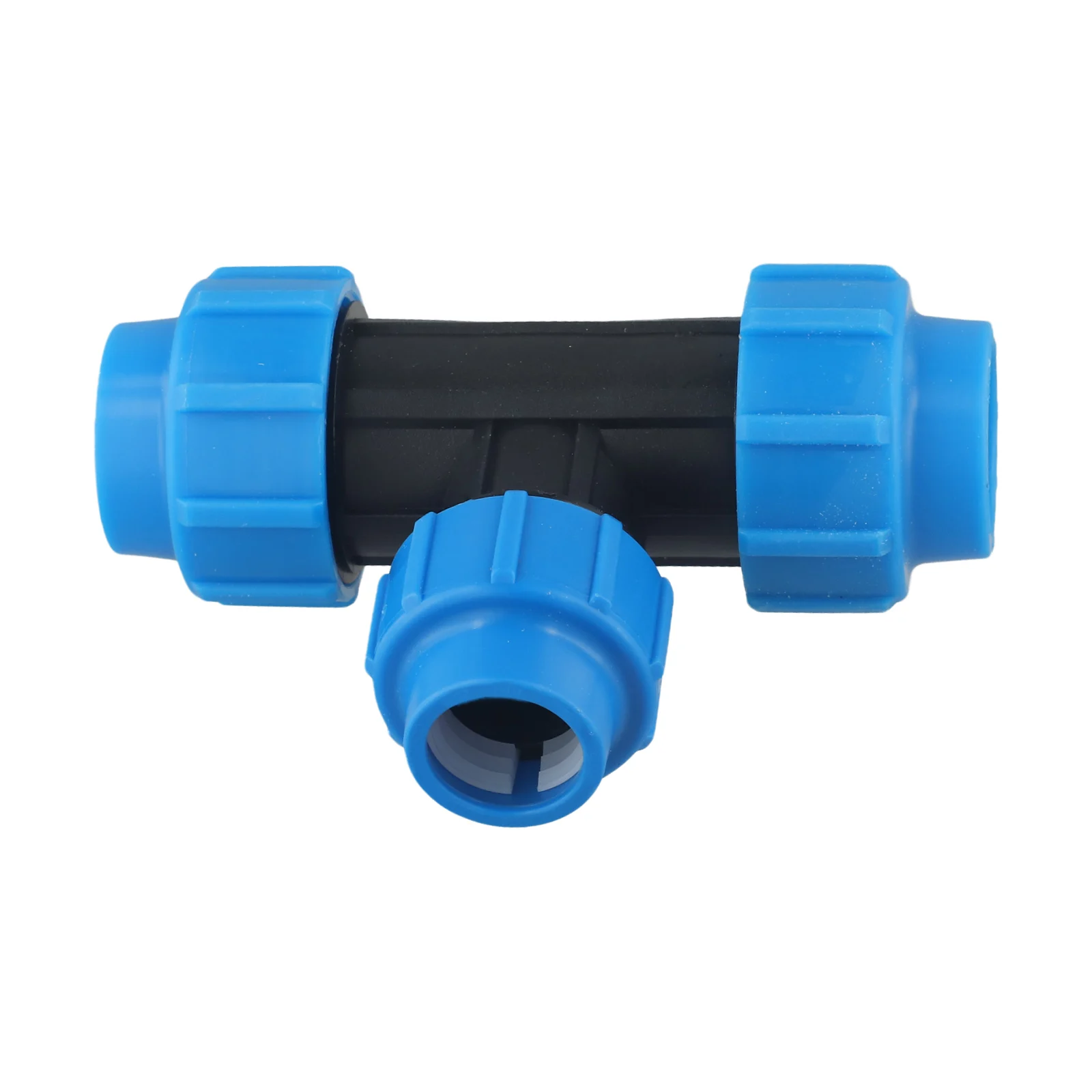 Raccordi per tubi dell'acqua a T riducenti in PE da 4 pezzi per sistema di irrigazione Giunto in plastica per giardinaggio ed uso agricolo