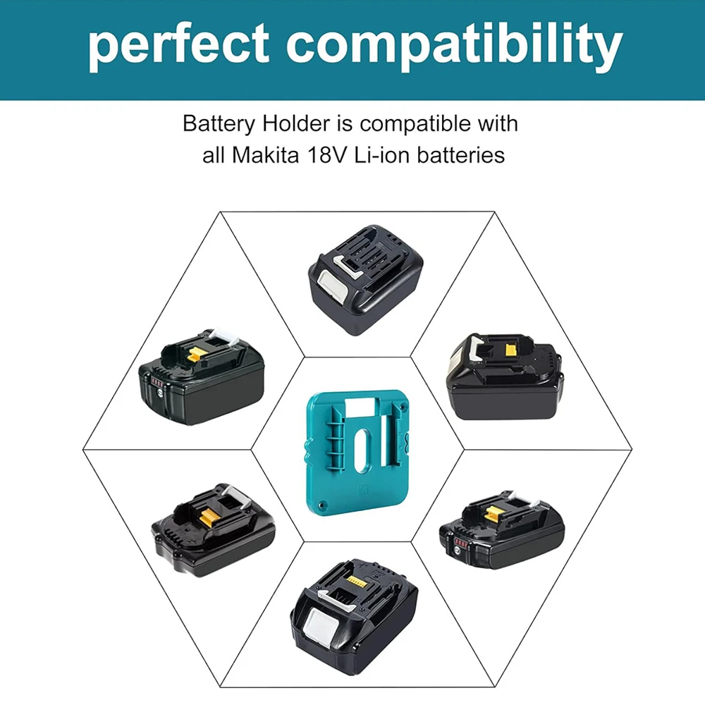 1–10 Stück Batteriehalter-Wandhalterung für 18 V Makita BL1840 BL1830, Batteriehalterung für Batteriespeicher für Lager, Fabrik, LKW – Detail 6