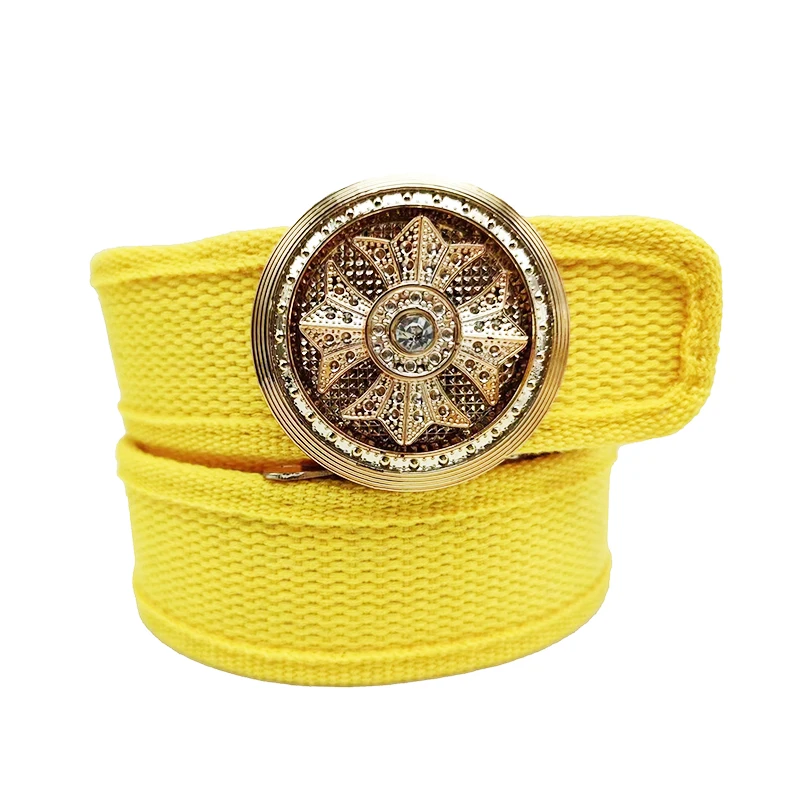 Vrouwen Modieuze Tailleband Draait Rond Met Gesp Nieuwe Stijl Witte Doek Riem Luxe Vrouw Roze Riem