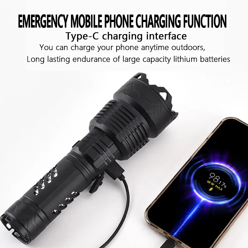 

LiitoKala LF-G200 Long Lasting Bright Flashlight with Output Telescopic Zoom Long Range Flashlight