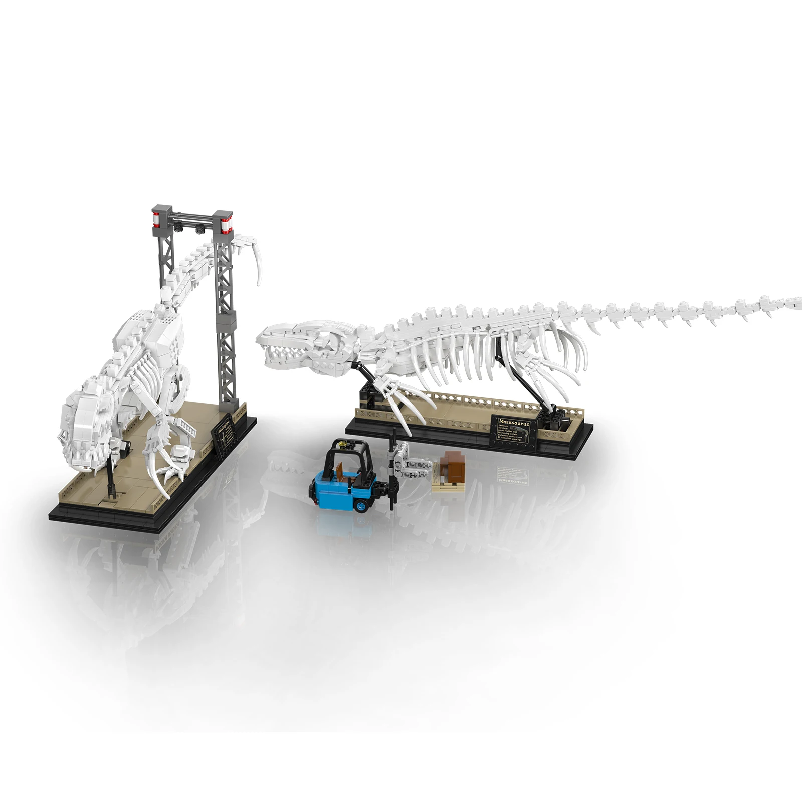Molde rei 1418 pçs mosasaurus raptor kit modelo fóssil blocos de construção tijolos montagem brinquedo educativo para adolescentes presente aficionado