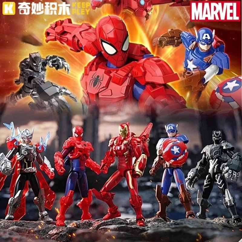 

Keeppley Marvel Super Armor Series Сборка строительных блоков Человек-паук Анимационные игрушки Модель Настольные украшения Праздничный подарок