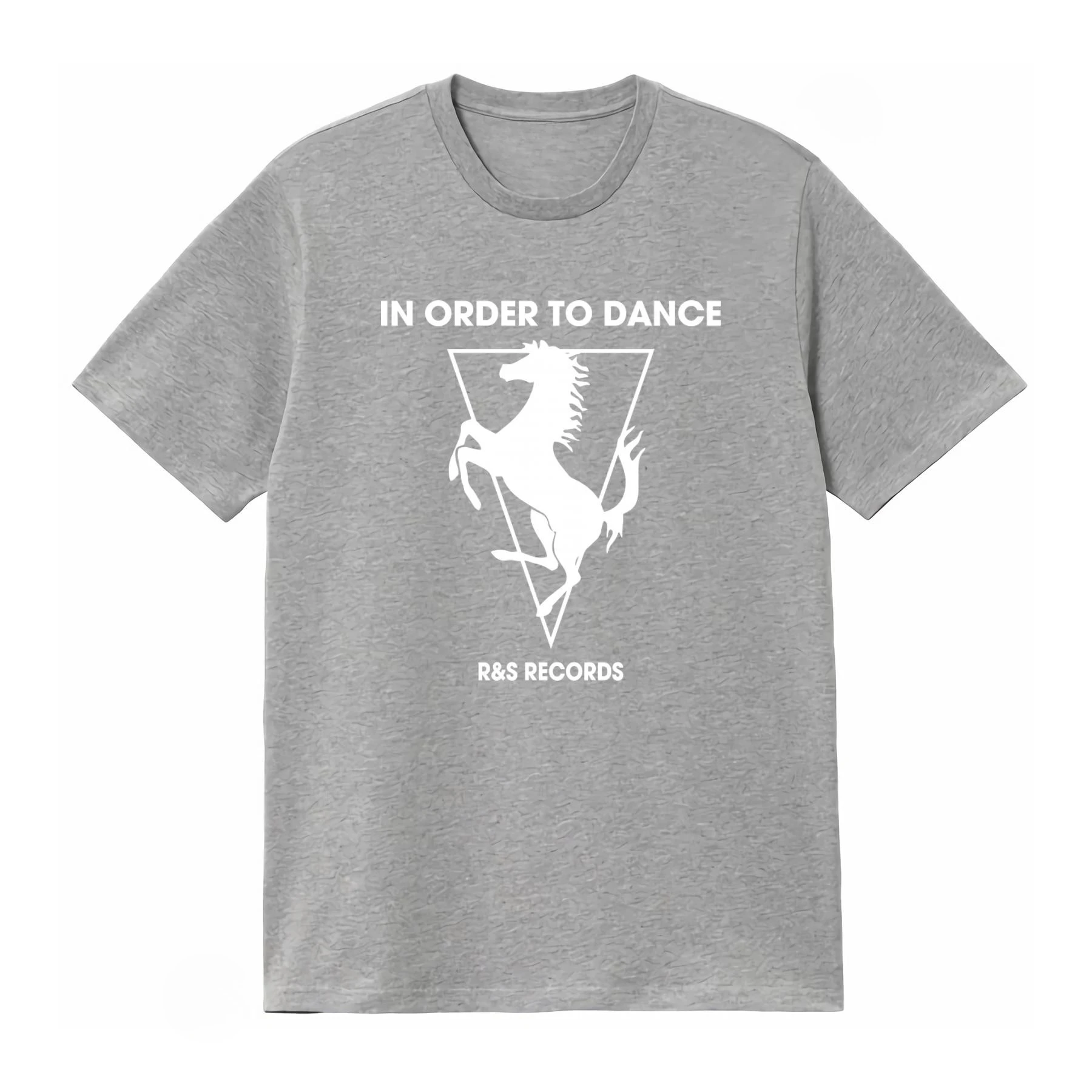 R S Records Belgium Techno Electronic Dance Music House Aphex Twin Derrick May Horse Print T Shirt Streetwear Men 2026 Summer