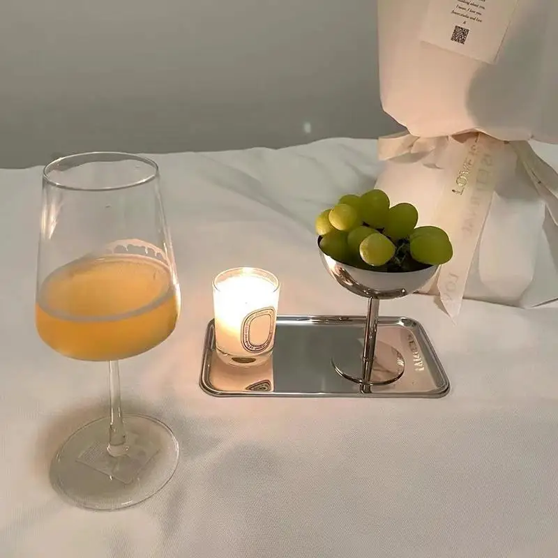 كوب الآيس كريم الفولاذ المقاوم للصدأ طبق للوجبات الخفيفة المطبخ سلطة شربات صنع وعاء بار كؤوس مشروبات بودنغ الحلوى أدوات المائدة