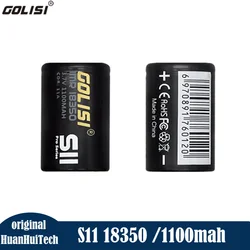 1-6pcs Original GOLISI S11 IMR 18350 Battery 18350 1100mAh 11A CDR 3.7V Rechargeable Lithium Batteries For Toys Electric Torch