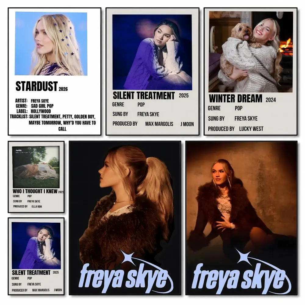 Singer Poster F-Freya S-Skye Poster Self-adhesive Art Waterproof Paper Sticker Coffee House Dorm Room Wall Decor