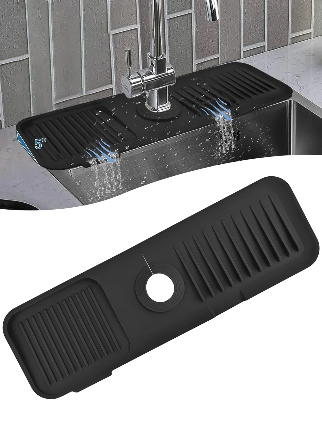 

Kitchen Faucet Splash Guard Mat Silicone Sink Drain Pad Countertop Protector Universal Multipurpose Kitchen Gadgets Accessories