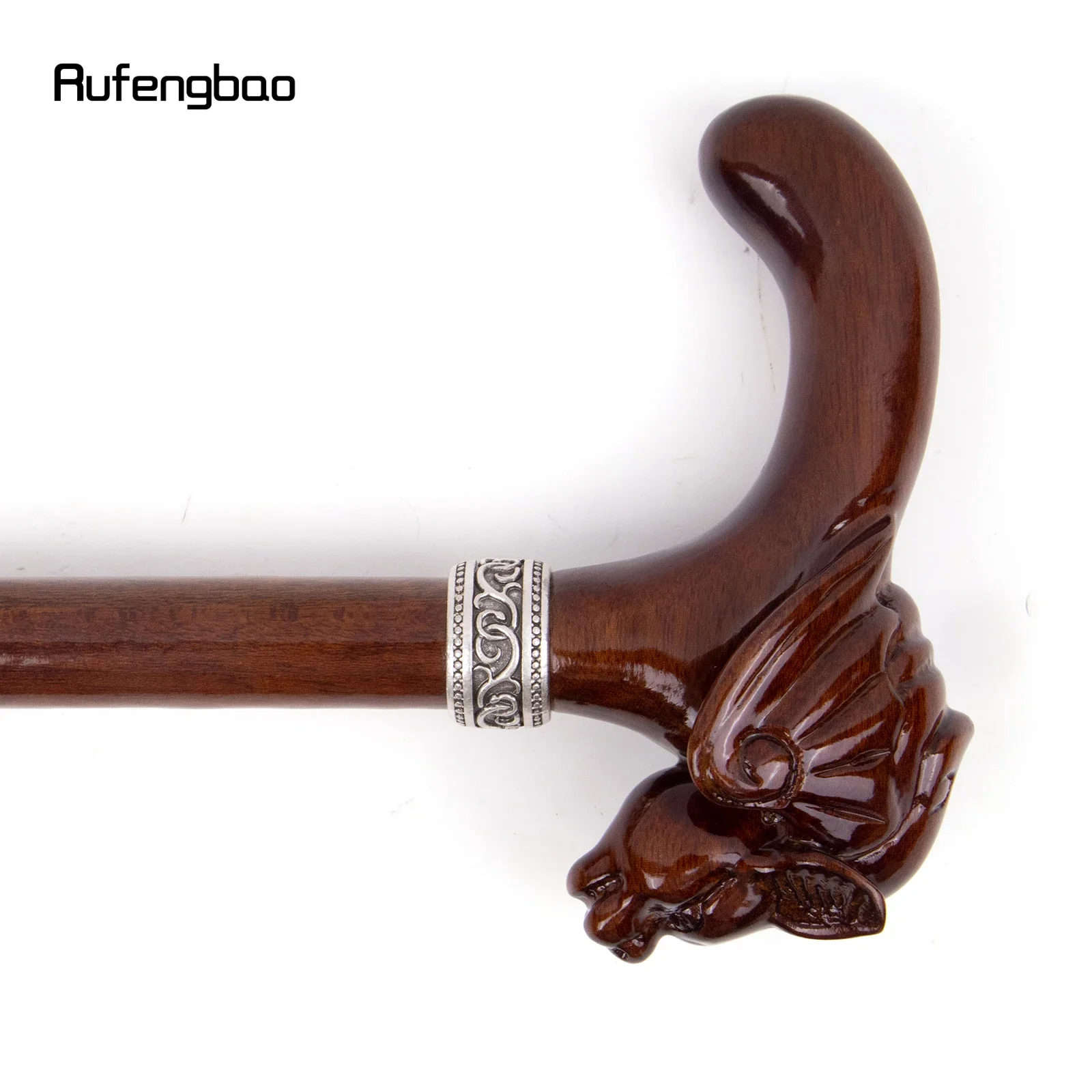 الأحمر الخشب الخفافيش رئيس خشبية موضة عصا للمشي الزخرفية Cospaly قصب هالوين الصولجان العكاز عصا Crosier 93 سنتيمتر